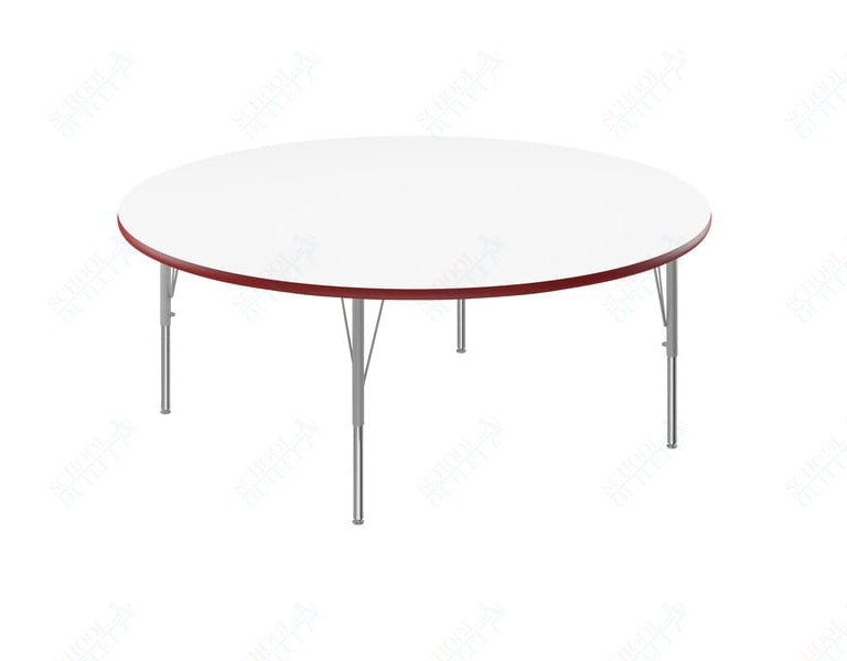Correll Round Markerboard - Dry Erase Deluxe High Pressure Top - Activity Tables 60"W x 60"L x 19 - 29"H Adjustable Height (COR - A60DE - RND - XX) - SchoolOutlet