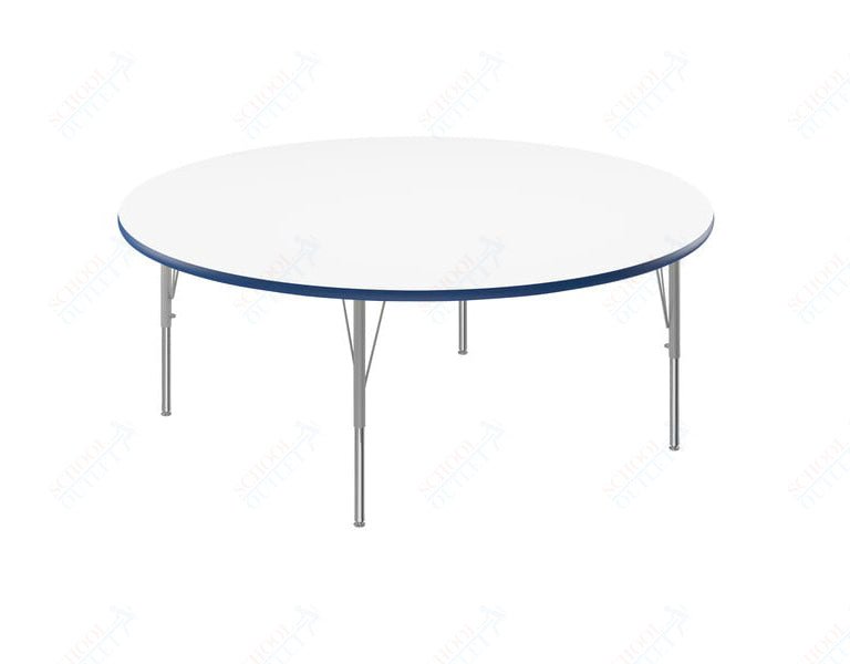 Correll Round Markerboard - Dry Erase Deluxe High Pressure Top - Activity Tables 60"W x 60"L x 19 - 29"H Adjustable Height (COR - A60DE - RND - XX) - SchoolOutlet