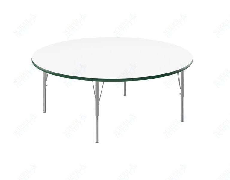 Correll Round Markerboard - Dry Erase Deluxe High Pressure Top - Activity Tables 60"W x 60"L x 19 - 29"H Adjustable Height (COR - A60DE - RND - XX) - SchoolOutlet