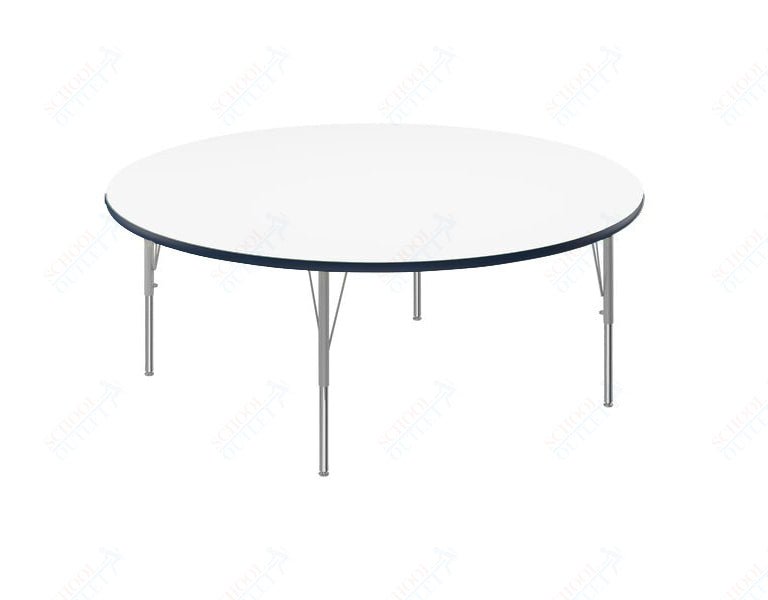 Correll Round Markerboard - Dry Erase Deluxe High Pressure Top - Activity Tables 60"W x 60"L x 19 - 29"H Adjustable Height (COR - A60DE - RND - XX) - SchoolOutlet