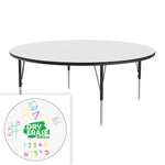 Correll Round Markerboard - Dry Erase Deluxe High Pressure Top - Activity Tables 60