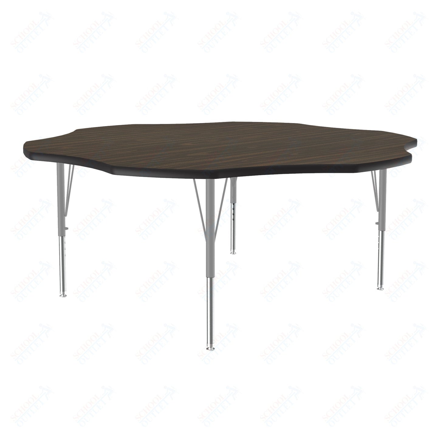 Correll Flower Commercial Laminate Top Activity Tables 60"W x 60"L x 19 - 29"H Adjustable Height (COR - A60TF - FLR - XX) - SchoolOutlet