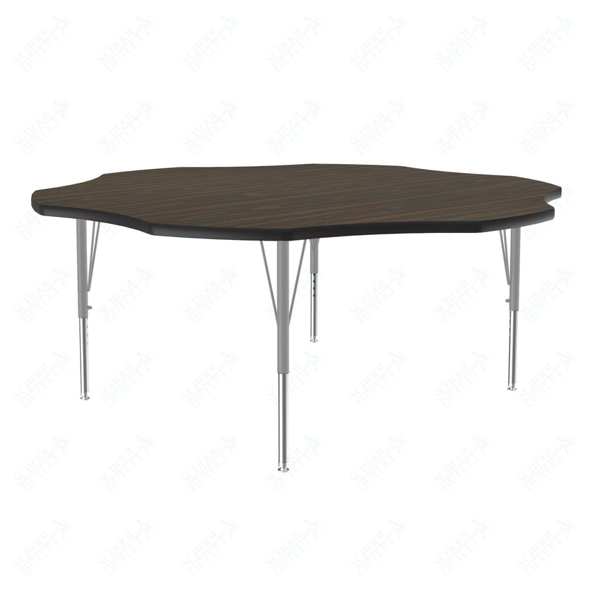 Correll Flower Commercial Laminate Top Activity Tables 60"W x 60"L x 19 - 29"H Adjustable Height (COR - A60TF - FLR - XX) - SchoolOutlet