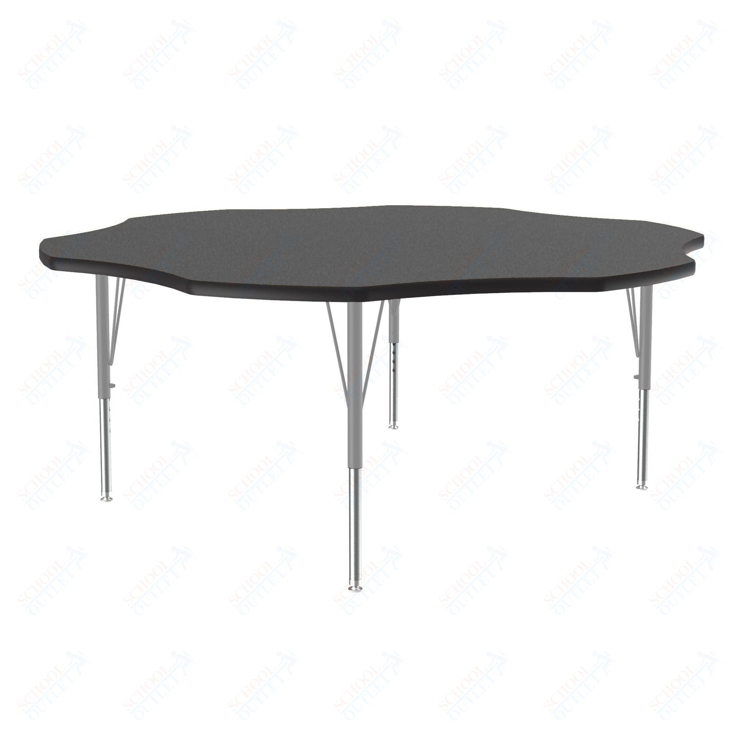 Correll Flower Commercial Laminate Top Activity Tables 60"W x 60"L x 19 - 29"H Adjustable Height (COR - A60TF - FLR - XX) - SchoolOutlet