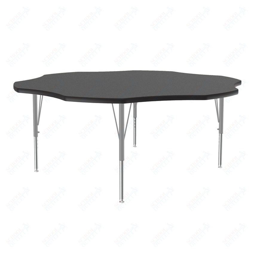 Correll Flower Commercial Laminate Top Activity Tables 60"W x 60"L x 19 - 29"H Adjustable Height (COR - A60TF - FLR - XX) - SchoolOutlet