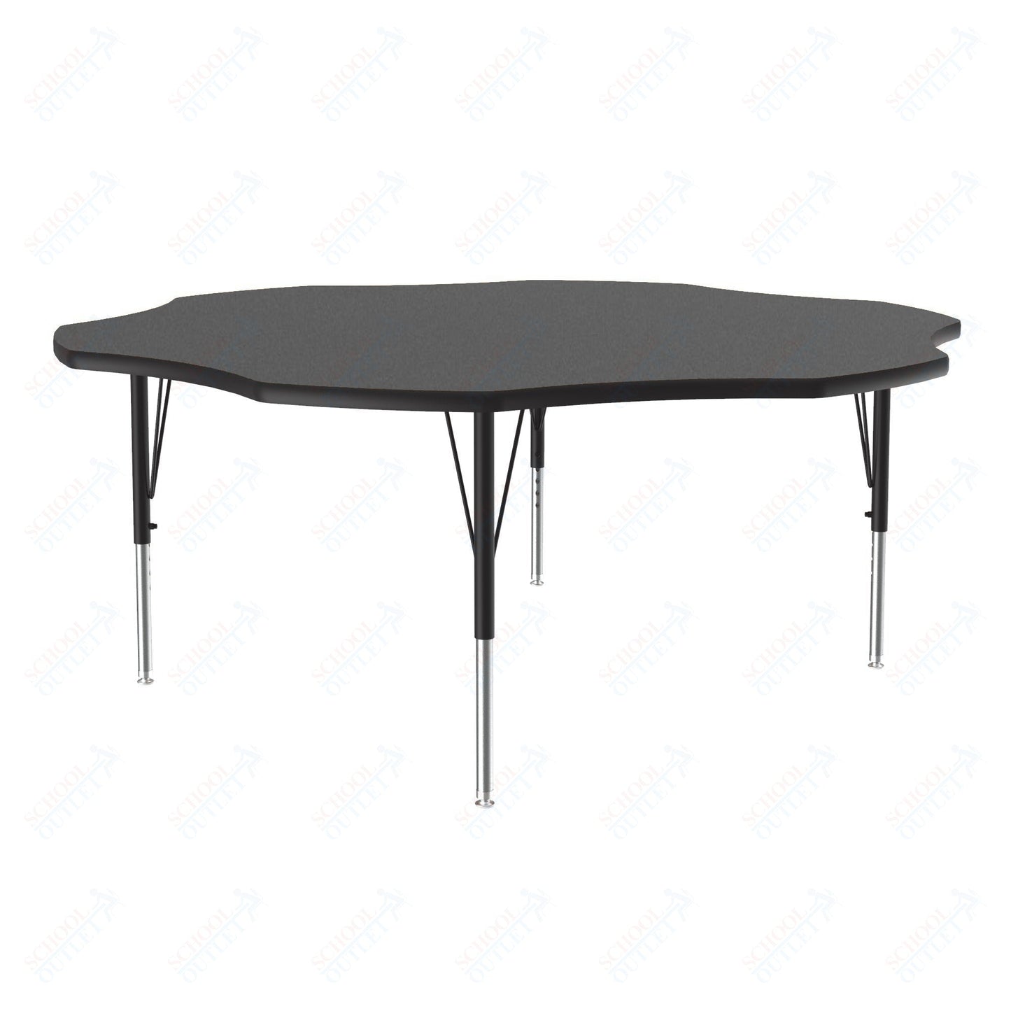 Correll Flower Commercial Laminate Top Activity Tables 60"W x 60"L x 19 - 29"H Adjustable Height (COR - A60TF - FLR - XX) - SchoolOutlet