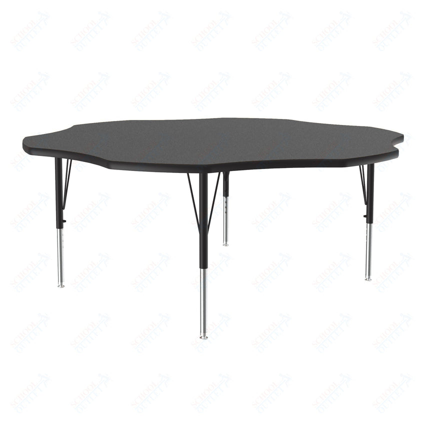 Correll Flower Commercial Laminate Top Activity Tables 60"W x 60"L x 19 - 29"H Adjustable Height (COR - A60TF - FLR - XX) - SchoolOutlet