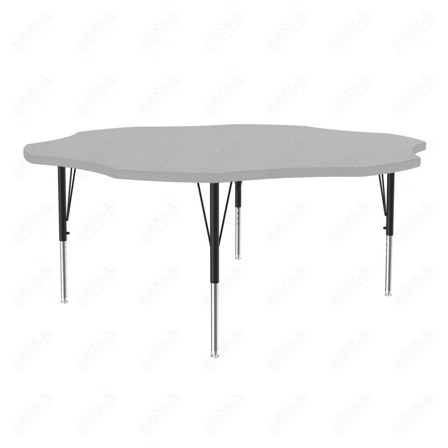 Correll Flower Commercial Laminate Top Activity Tables 60"W x 60"L x 19 - 29"H Adjustable Height (COR - A60TF - FLR - XX) - SchoolOutlet