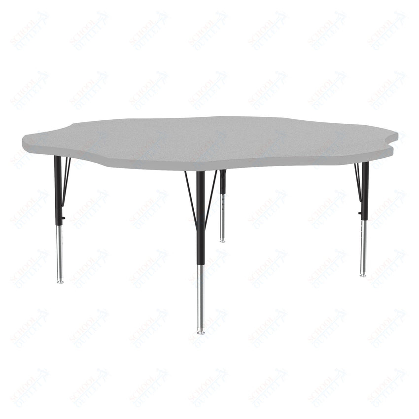 Correll Flower Commercial Laminate Top Activity Tables 60"W x 60"L x 19 - 29"H Adjustable Height (COR - A60TF - FLR - XX) - SchoolOutlet