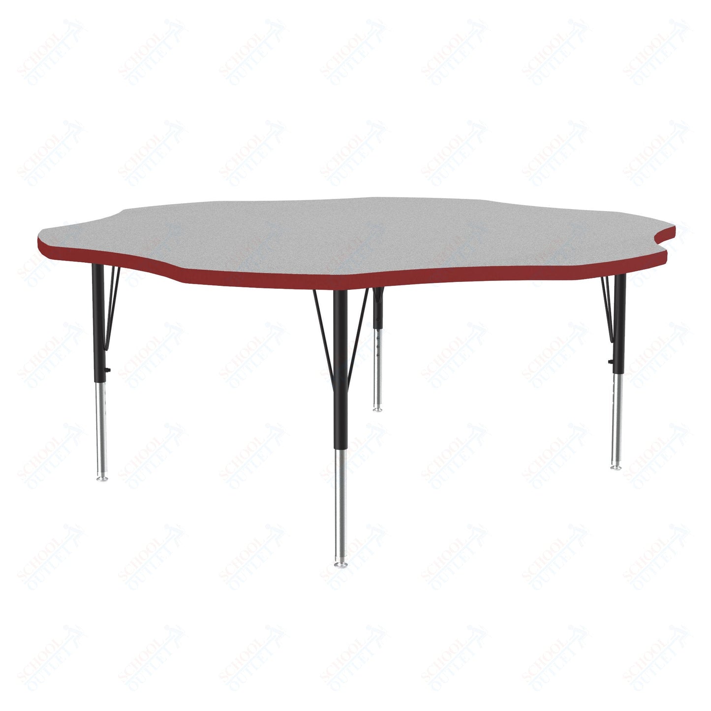 Correll Flower Commercial Laminate Top Activity Tables 60"W x 60"L x 19 - 29"H Adjustable Height (COR - A60TF - FLR - XX) - SchoolOutlet