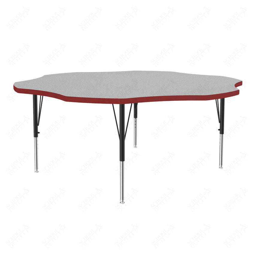 Correll Flower Commercial Laminate Top Activity Tables 60"W x 60"L x 19 - 29"H Adjustable Height (COR - A60TF - FLR - XX) - SchoolOutlet