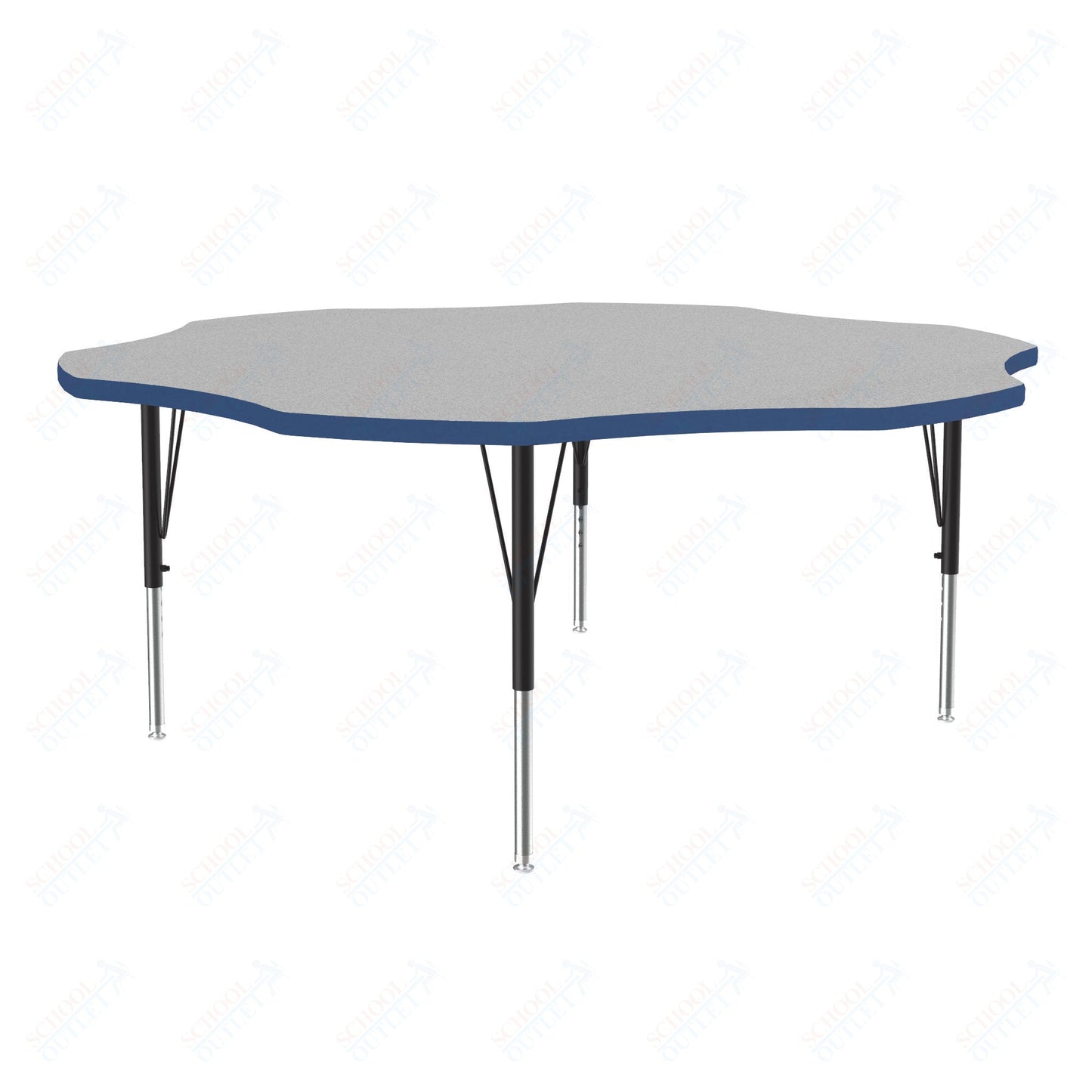 Correll Flower Commercial Laminate Top Activity Tables 60"W x 60"L x 19 - 29"H Adjustable Height (COR - A60TF - FLR - XX) - SchoolOutlet