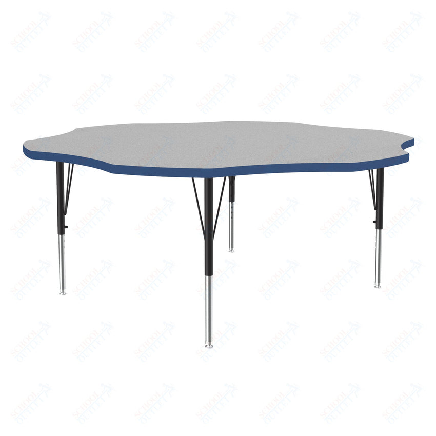 Correll Flower Commercial Laminate Top Activity Tables 60"W x 60"L x 19 - 29"H Adjustable Height (COR - A60TF - FLR - XX) - SchoolOutlet