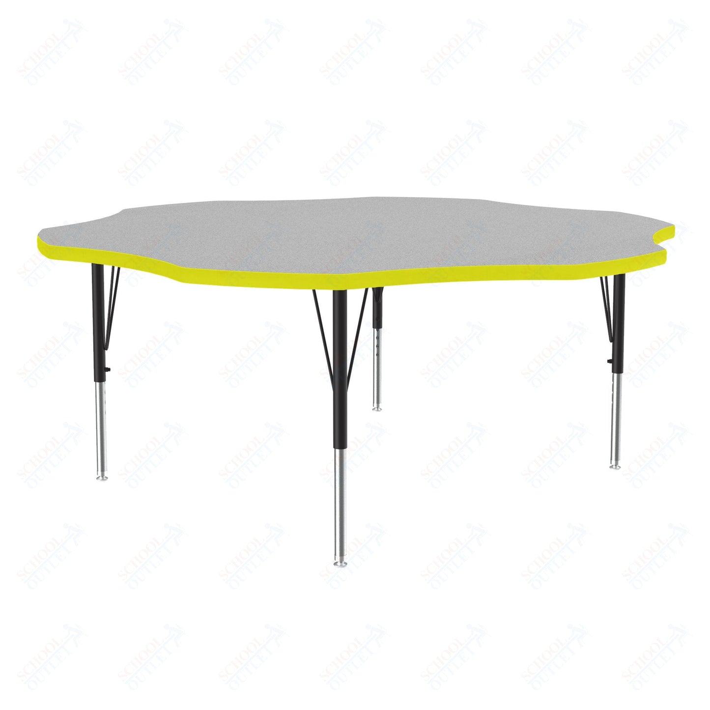 Correll Flower Commercial Laminate Top Activity Tables 60"W x 60"L x 19 - 29"H Adjustable Height (COR - A60TF - FLR - XX) - SchoolOutlet