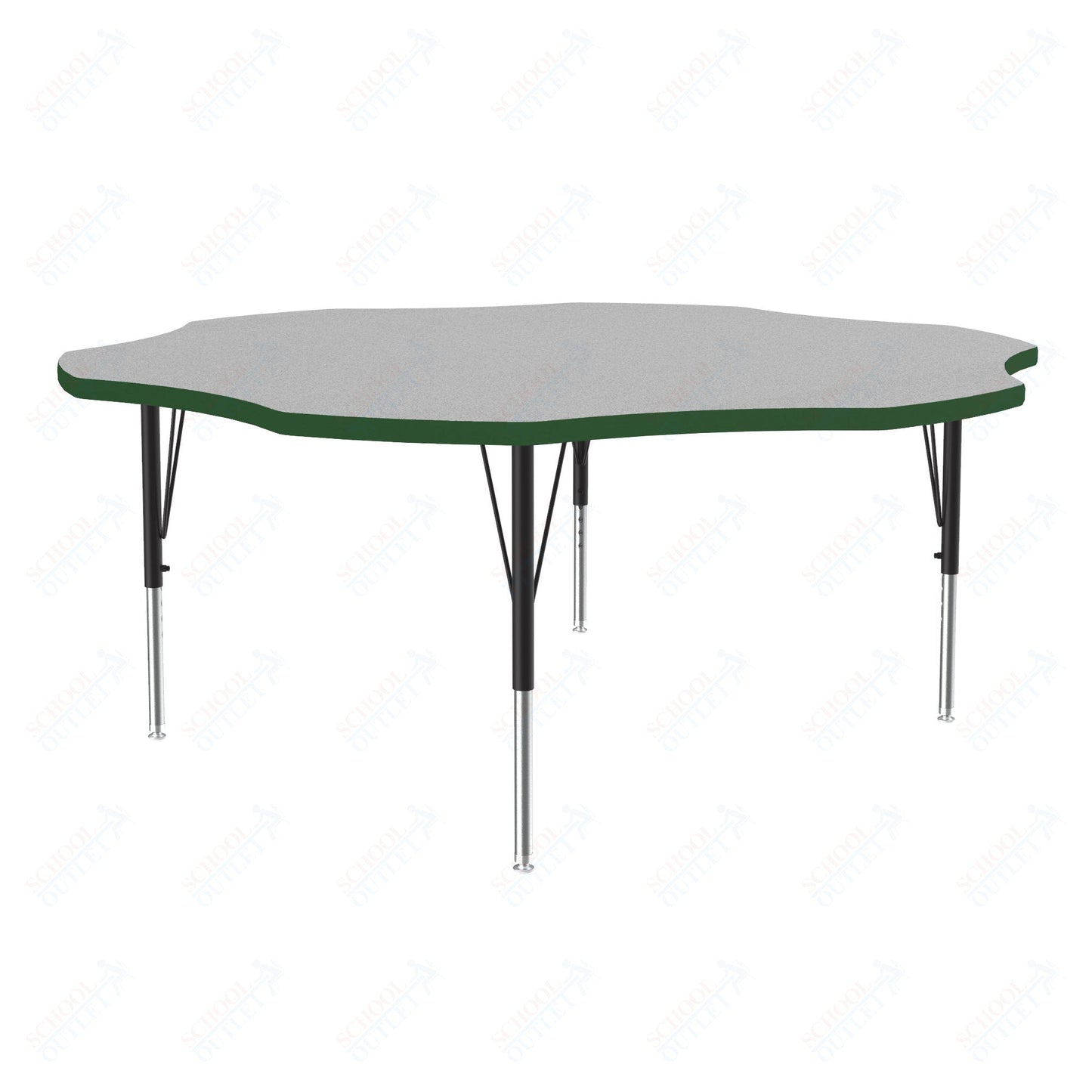 Correll Flower Commercial Laminate Top Activity Tables 60"W x 60"L x 19 - 29"H Adjustable Height (COR - A60TF - FLR - XX) - SchoolOutlet