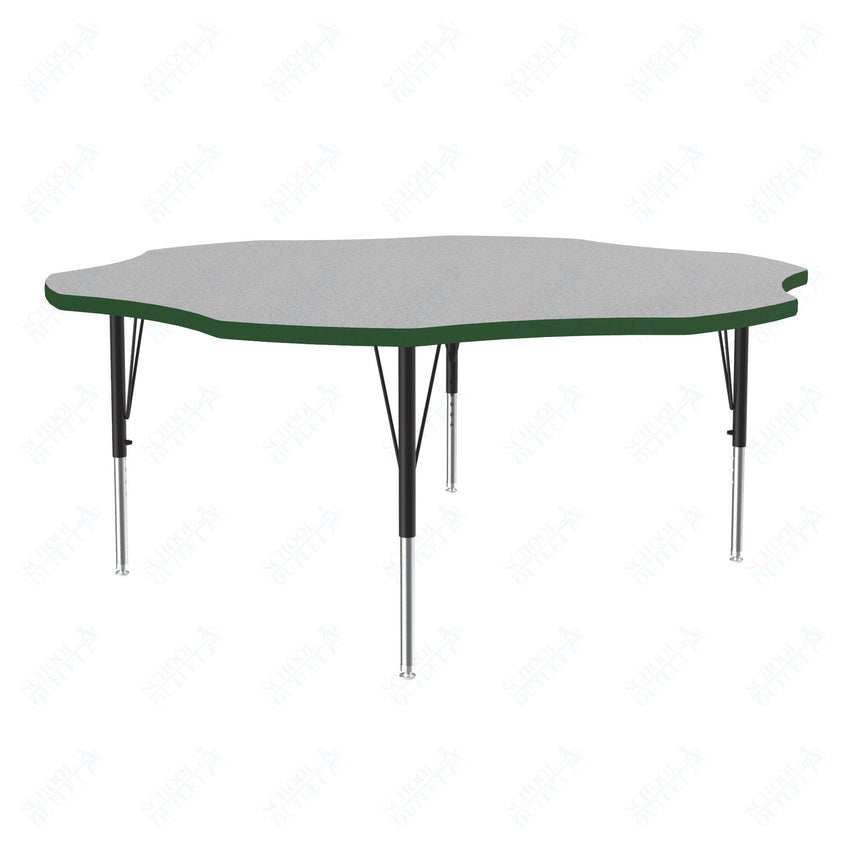 Correll Flower Commercial Laminate Top Activity Tables 60"W x 60"L x 19 - 29"H Adjustable Height (COR - A60TF - FLR - XX) - SchoolOutlet