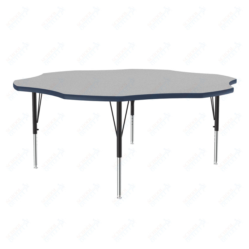 Correll Flower Commercial Laminate Top Activity Tables 60"W x 60"L x 19 - 29"H Adjustable Height (COR - A60TF - FLR - XX) - SchoolOutlet