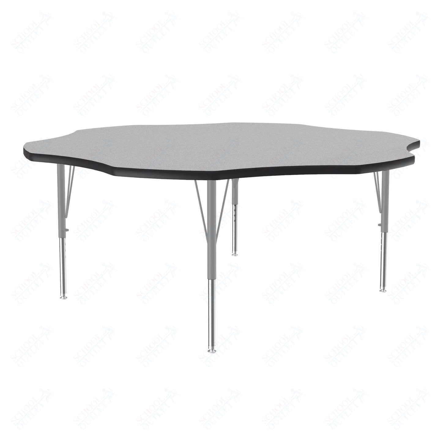 Correll Flower Commercial Laminate Top Activity Tables 60"W x 60"L x 19 - 29"H Adjustable Height (COR - A60TF - FLR - XX) - SchoolOutlet