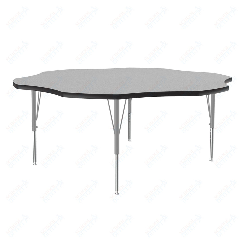 Correll Flower Commercial Laminate Top Activity Tables 60"W x 60"L x 19 - 29"H Adjustable Height (COR - A60TF - FLR - XX) - SchoolOutlet