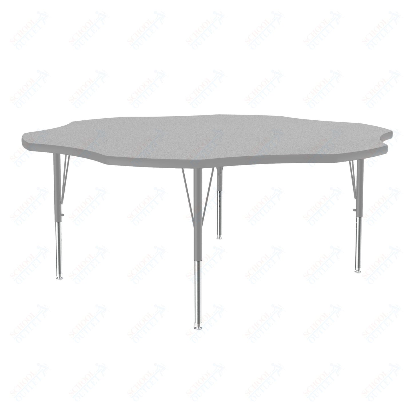 Correll Flower Commercial Laminate Top Activity Tables 60"W x 60"L x 19 - 29"H Adjustable Height (COR - A60TF - FLR - XX) - SchoolOutlet