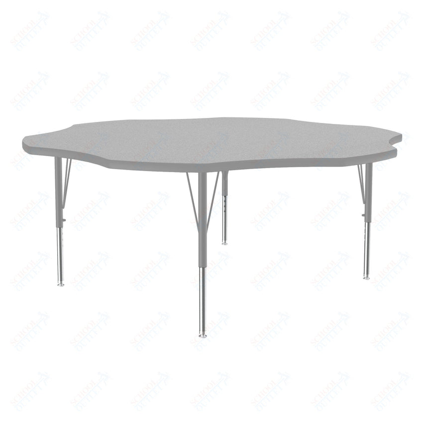 Correll Flower Commercial Laminate Top Activity Tables 60"W x 60"L x 19 - 29"H Adjustable Height (COR - A60TF - FLR - XX) - SchoolOutlet