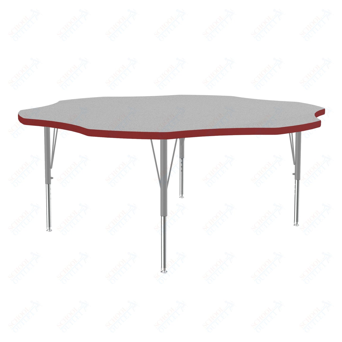Correll Flower Commercial Laminate Top Activity Tables 60"W x 60"L x 19 - 29"H Adjustable Height (COR - A60TF - FLR - XX) - SchoolOutlet