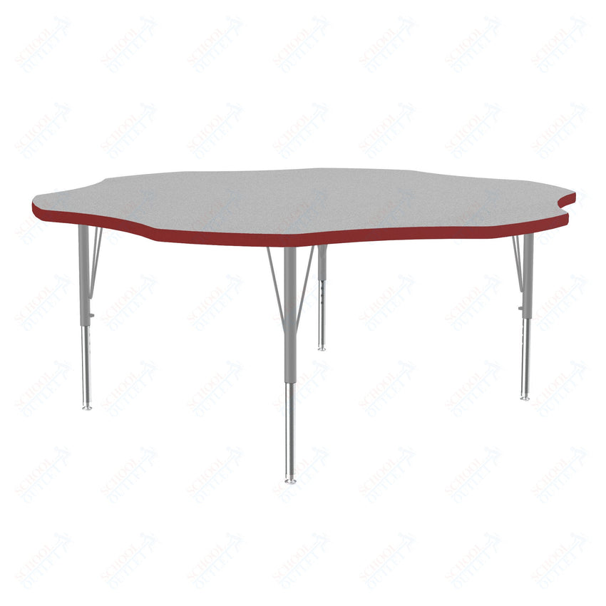 Correll Flower Commercial Laminate Top Activity Tables 60"W x 60"L x 19 - 29"H Adjustable Height (COR - A60TF - FLR - XX) - SchoolOutlet