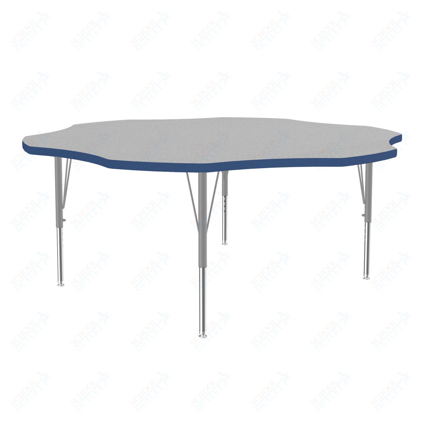 Correll Flower Commercial Laminate Top Activity Tables 60"W x 60"L x 19 - 29"H Adjustable Height (COR - A60TF - FLR - XX) - SchoolOutlet