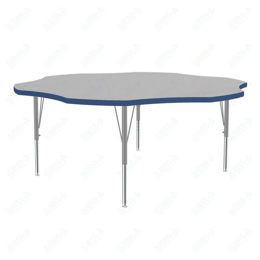 Correll Flower Commercial Laminate Top Activity Tables 60"W x 60"L x 19 - 29"H Adjustable Height (COR - A60TF - FLR - XX) - SchoolOutlet