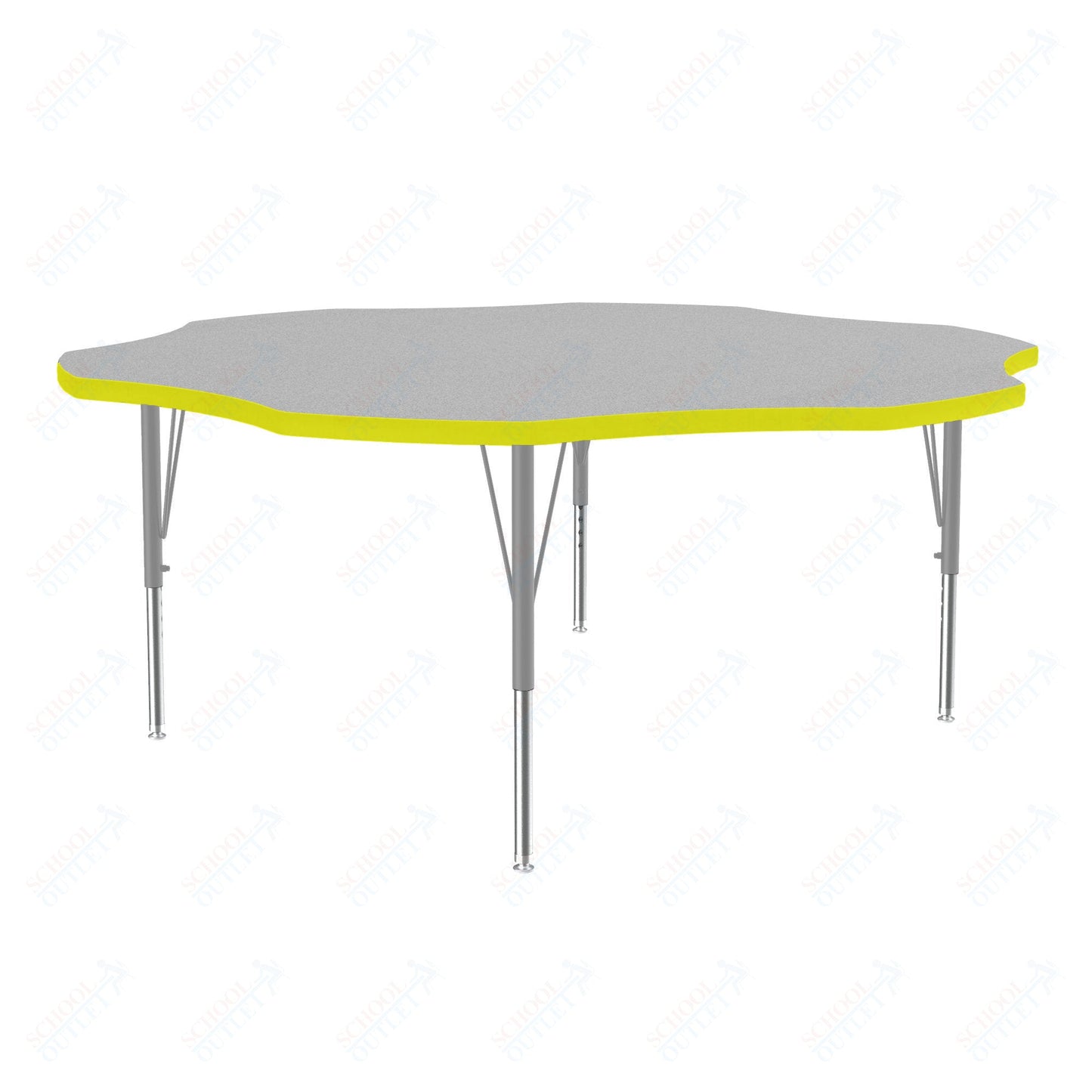 Correll Flower Commercial Laminate Top Activity Tables 60"W x 60"L x 19 - 29"H Adjustable Height (COR - A60TF - FLR - XX) - SchoolOutlet