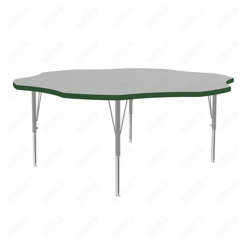 Correll Flower Commercial Laminate Top Activity Tables 60"W x 60"L x 19 - 29"H Adjustable Height (COR - A60TF - FLR - XX) - SchoolOutlet