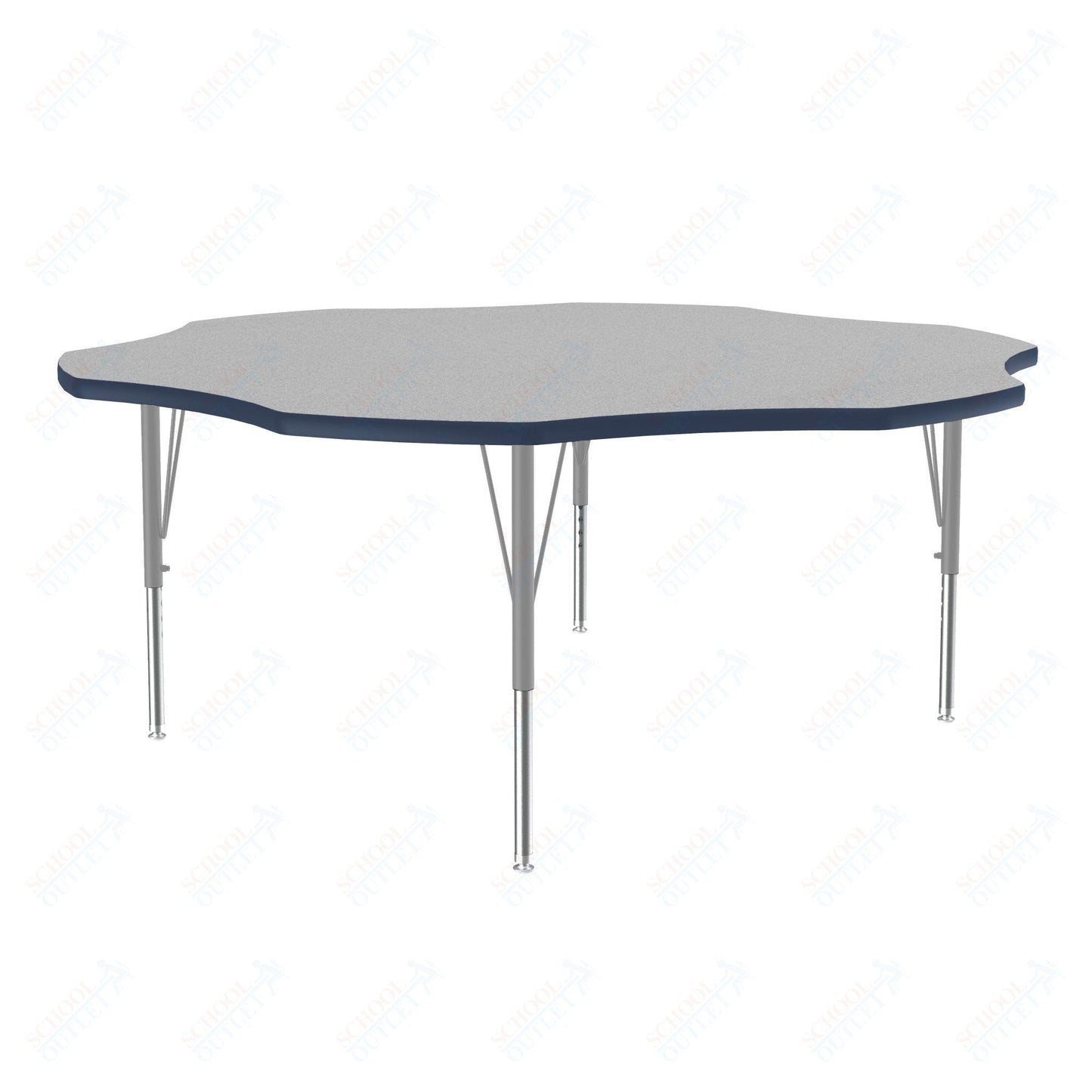 Correll Flower Commercial Laminate Top Activity Tables 60"W x 60"L x 19 - 29"H Adjustable Height (COR - A60TF - FLR - XX) - SchoolOutlet