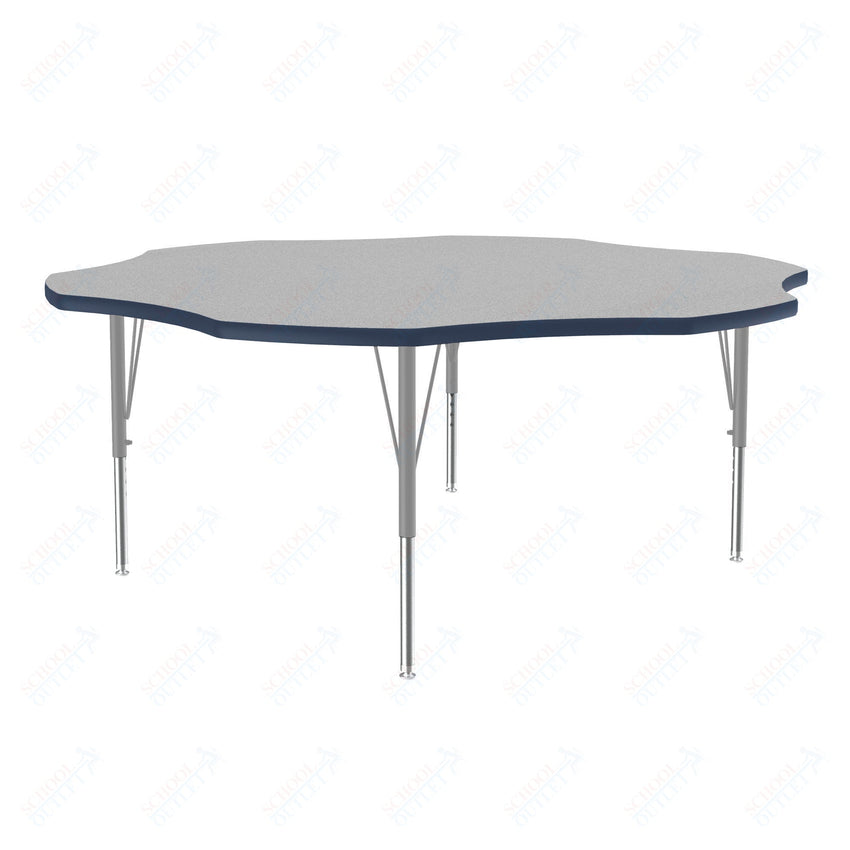Correll Flower Commercial Laminate Top Activity Tables 60"W x 60"L x 19 - 29"H Adjustable Height (COR - A60TF - FLR - XX) - SchoolOutlet