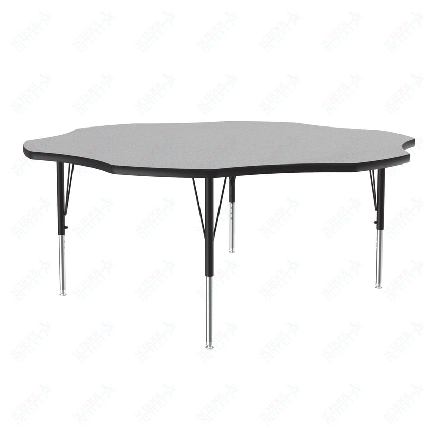 Correll Flower Commercial Laminate Top Activity Tables 60"W x 60"L x 19 - 29"H Adjustable Height (COR - A60TF - FLR - XX) - SchoolOutlet