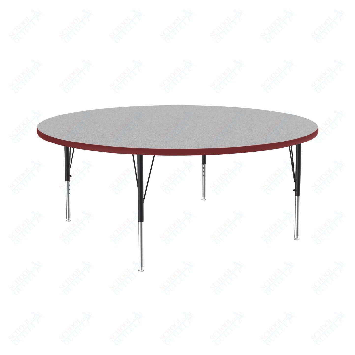 Correll Round Commercial Laminate Top Activity Tables 60"W x 60"L x 19 - 29"H Adjustable Height (COR - A60TF - RND - XX) - SchoolOutlet