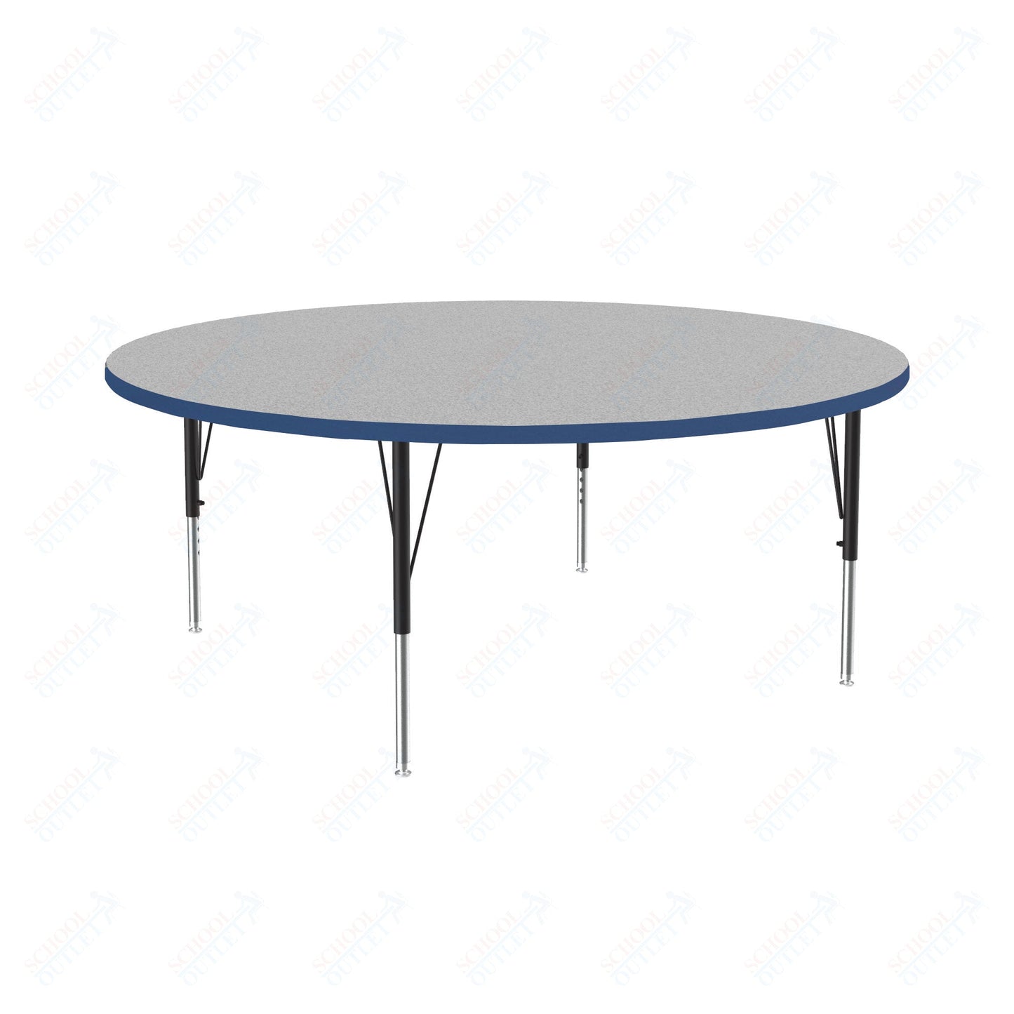 Correll Round Commercial Laminate Top Activity Tables 60"W x 60"L x 19 - 29"H Adjustable Height (COR - A60TF - RND - XX) - SchoolOutlet