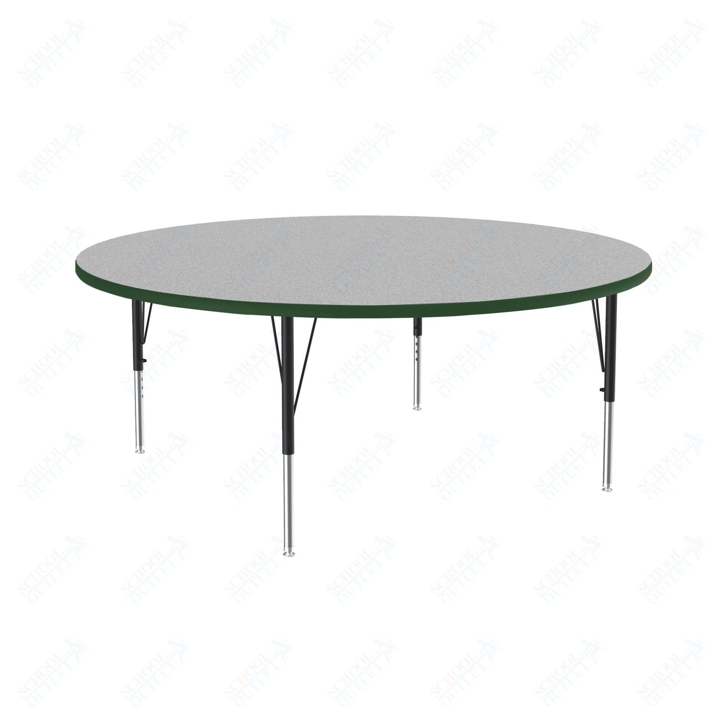 Correll Round Commercial Laminate Top Activity Tables 60"W x 60"L x 19 - 29"H Adjustable Height (COR - A60TF - RND - XX) - SchoolOutlet
