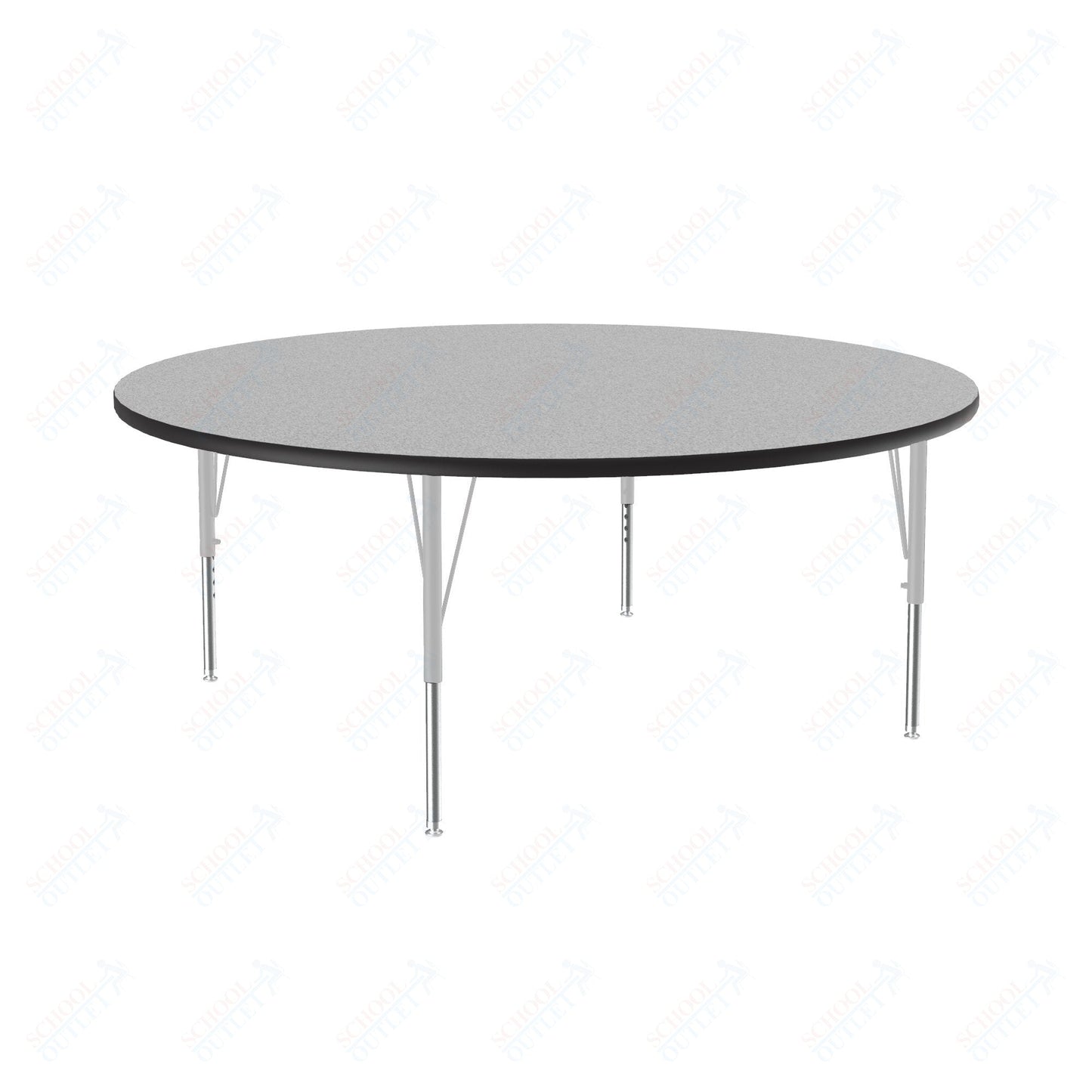 Correll Round Commercial Laminate Top Activity Tables 60"W x 60"L x 19 - 29"H Adjustable Height (COR - A60TF - RND - XX) - SchoolOutlet