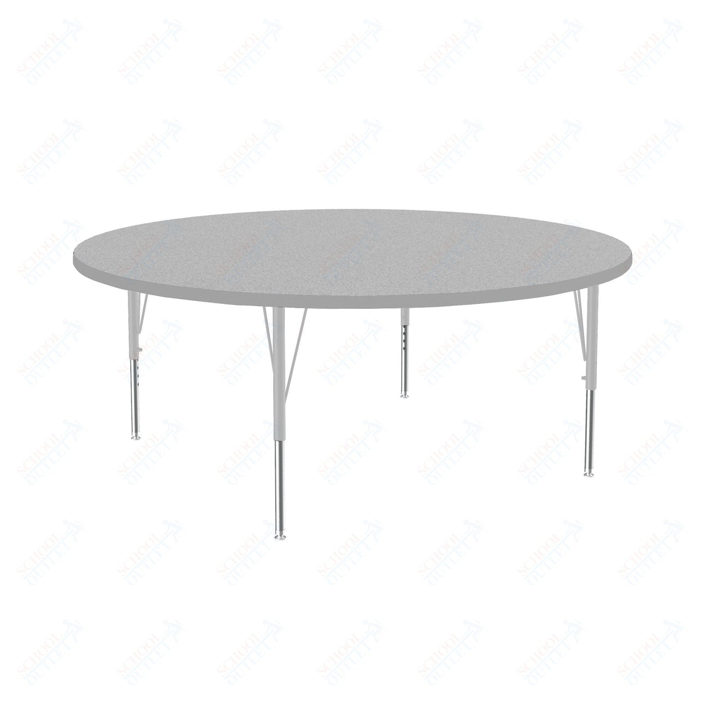 Correll Round Commercial Laminate Top Activity Tables 60"W x 60"L x 19 - 29"H Adjustable Height (COR - A60TF - RND - XX) - SchoolOutlet