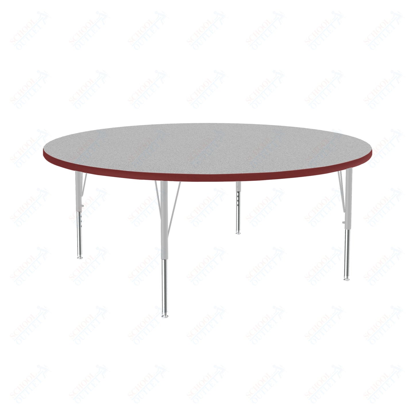 Correll Round Commercial Laminate Top Activity Tables 60"W x 60"L x 19 - 29"H Adjustable Height (COR - A60TF - RND - XX) - SchoolOutlet