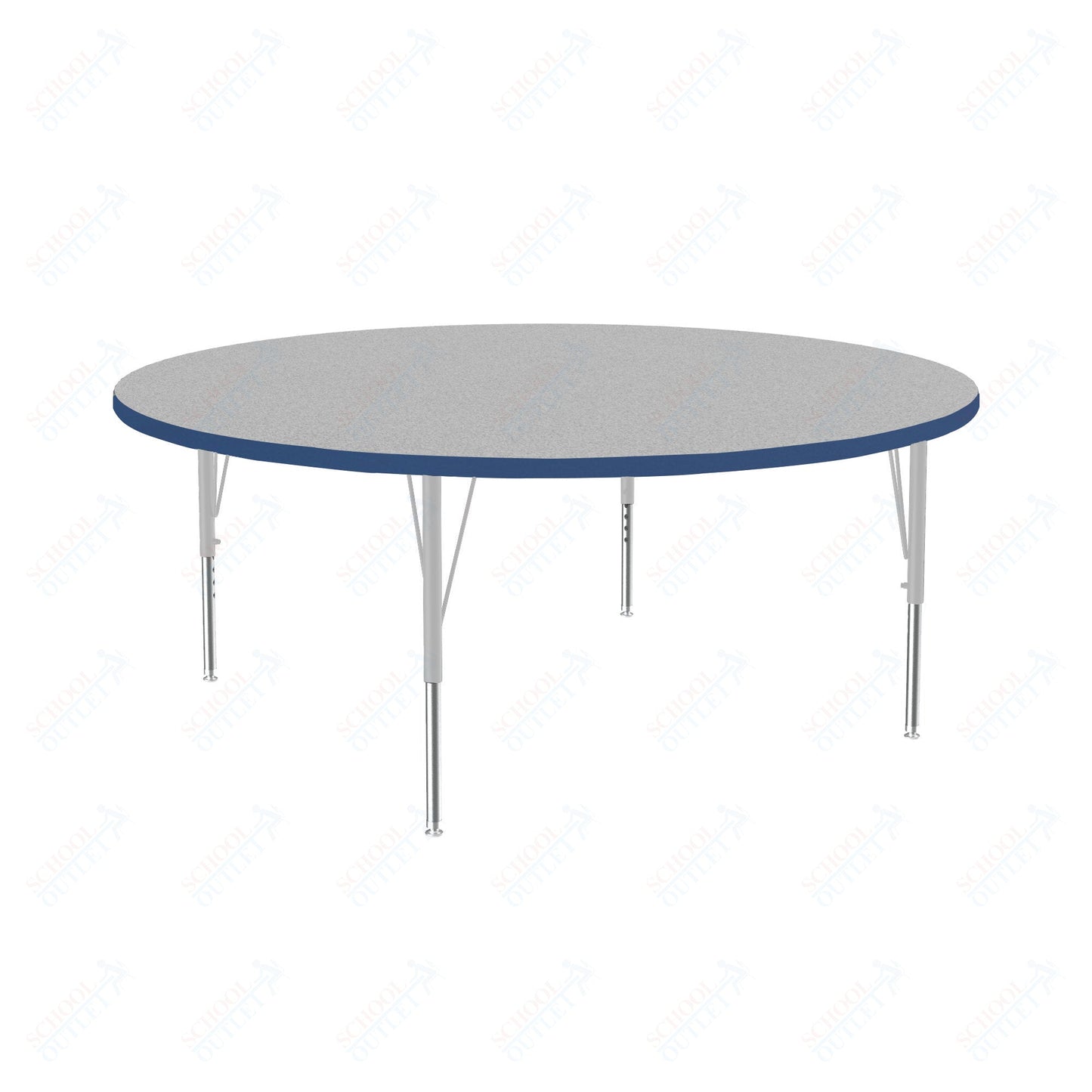 Correll Round Commercial Laminate Top Activity Tables 60"W x 60"L x 19 - 29"H Adjustable Height (COR - A60TF - RND - XX) - SchoolOutlet
