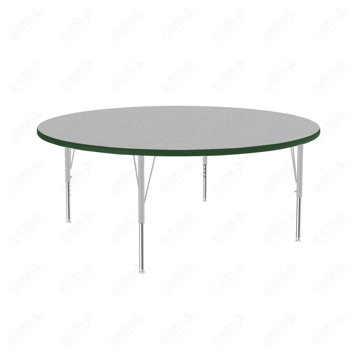 Correll Round Commercial Laminate Top Activity Tables 60"W x 60"L x 19 - 29"H Adjustable Height (COR - A60TF - RND - XX) - SchoolOutlet