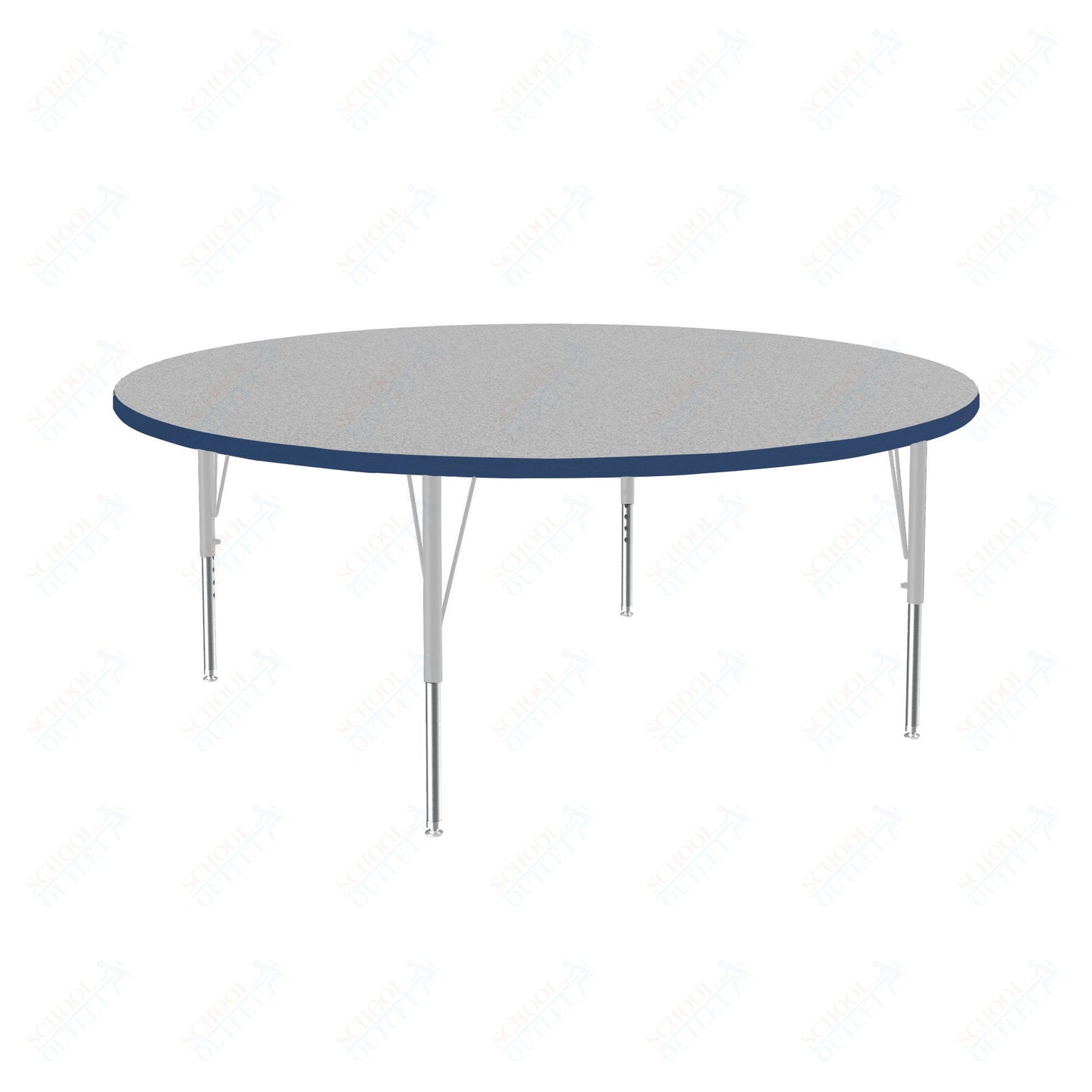 Correll Round Commercial Laminate Top Activity Tables 60"W x 60"L x 19 - 29"H Adjustable Height (COR - A60TF - RND - XX) - SchoolOutlet