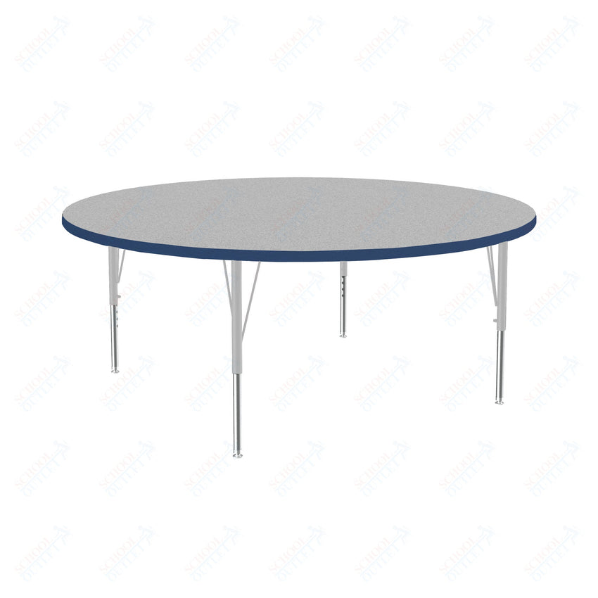 Correll Round Commercial Laminate Top Activity Tables 60"W x 60"L x 19 - 29"H Adjustable Height (COR - A60TF - RND - XX) - SchoolOutlet
