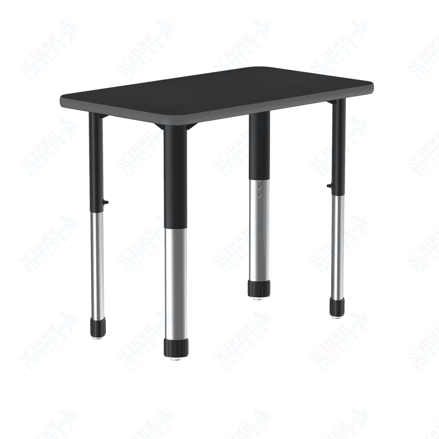 Correll Rectangular Deluxe High Pressure Collaborative Desk 27"W x 20"L x 25 - 35"H Adjustable Height (COR - AD2027 - REC - XX) - SchoolOutlet