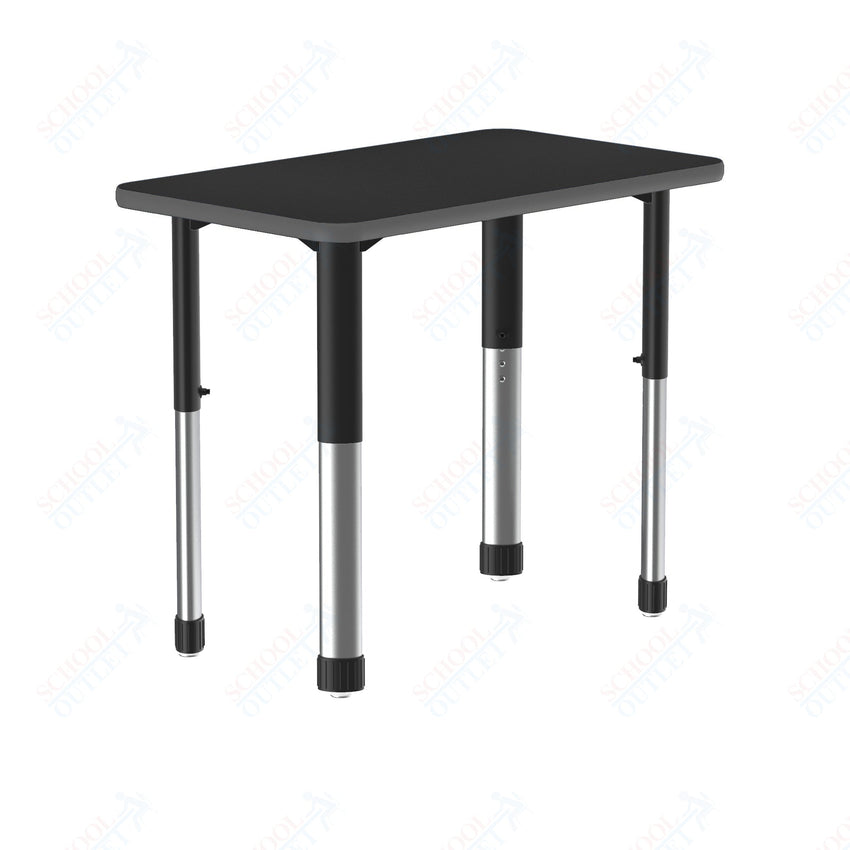 Correll Rectangular Deluxe High Pressure Collaborative Desk 27"W x 20"L x 25 - 35"H Adjustable Height (COR - AD2027 - REC - XX) - SchoolOutlet