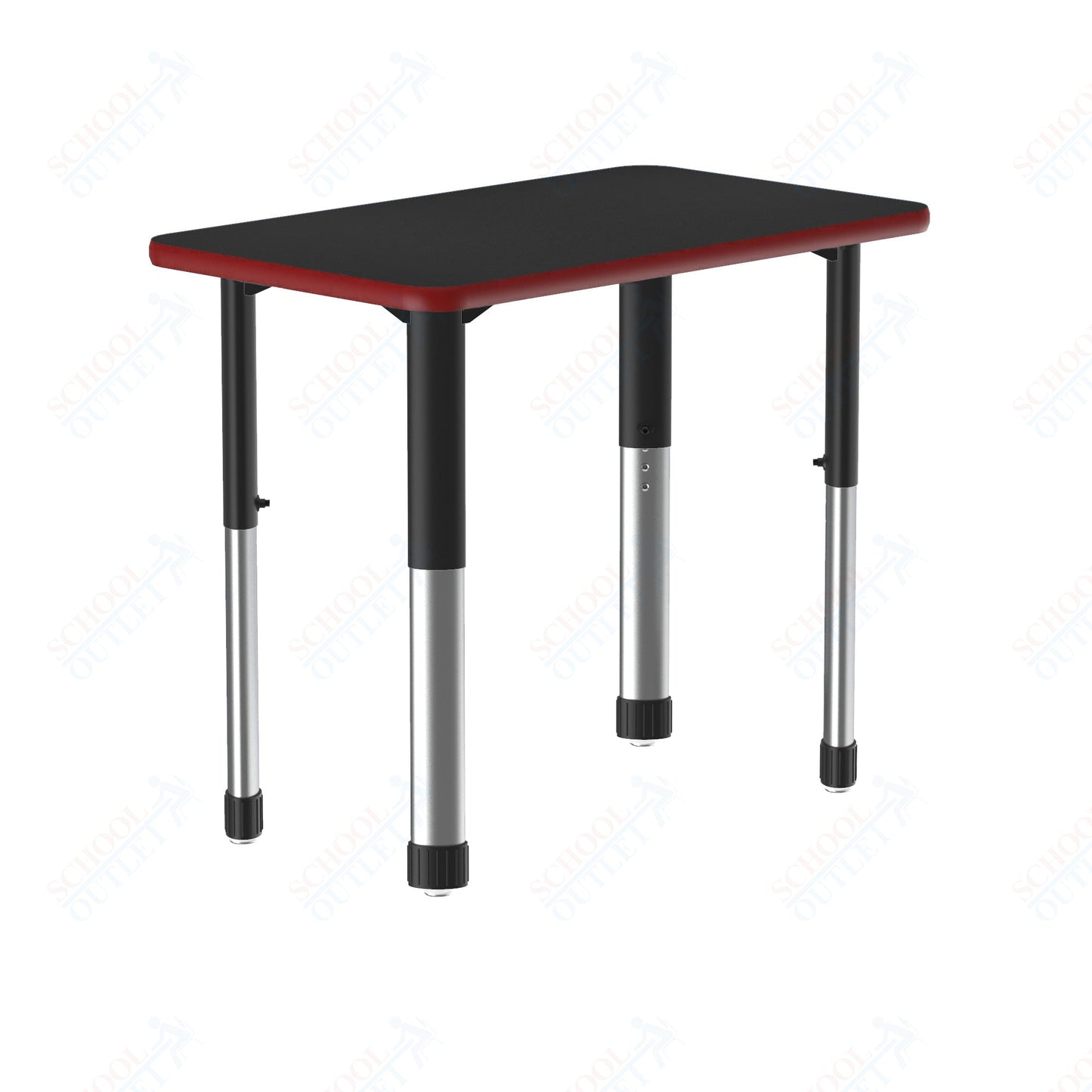 Correll Rectangular Deluxe High Pressure Collaborative Desk 27"W x 20"L x 25 - 35"H Adjustable Height (COR - AD2027 - REC - XX) - SchoolOutlet