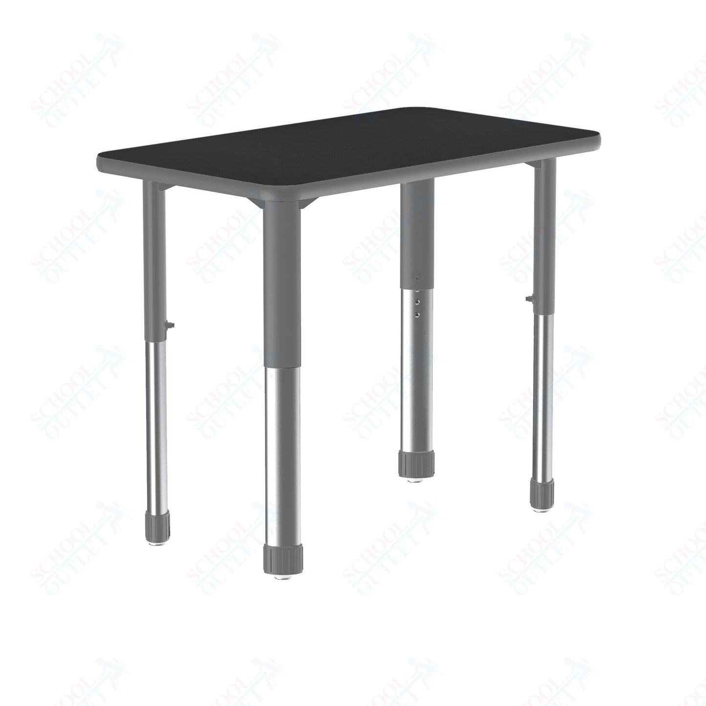 Correll Rectangular Deluxe High Pressure Collaborative Desk 27"W x 20"L x 25 - 35"H Adjustable Height (COR - AD2027 - REC - XX) - SchoolOutlet
