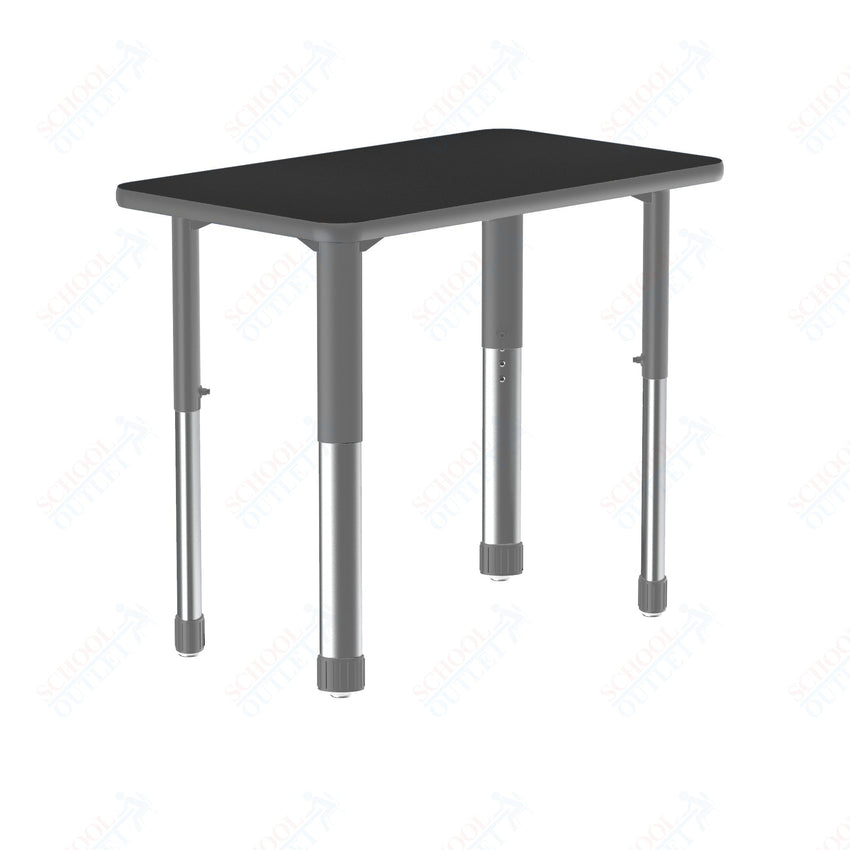 Correll Rectangular Deluxe High Pressure Collaborative Desk 27"W x 20"L x 25 - 35"H Adjustable Height (COR - AD2027 - REC - XX) - SchoolOutlet