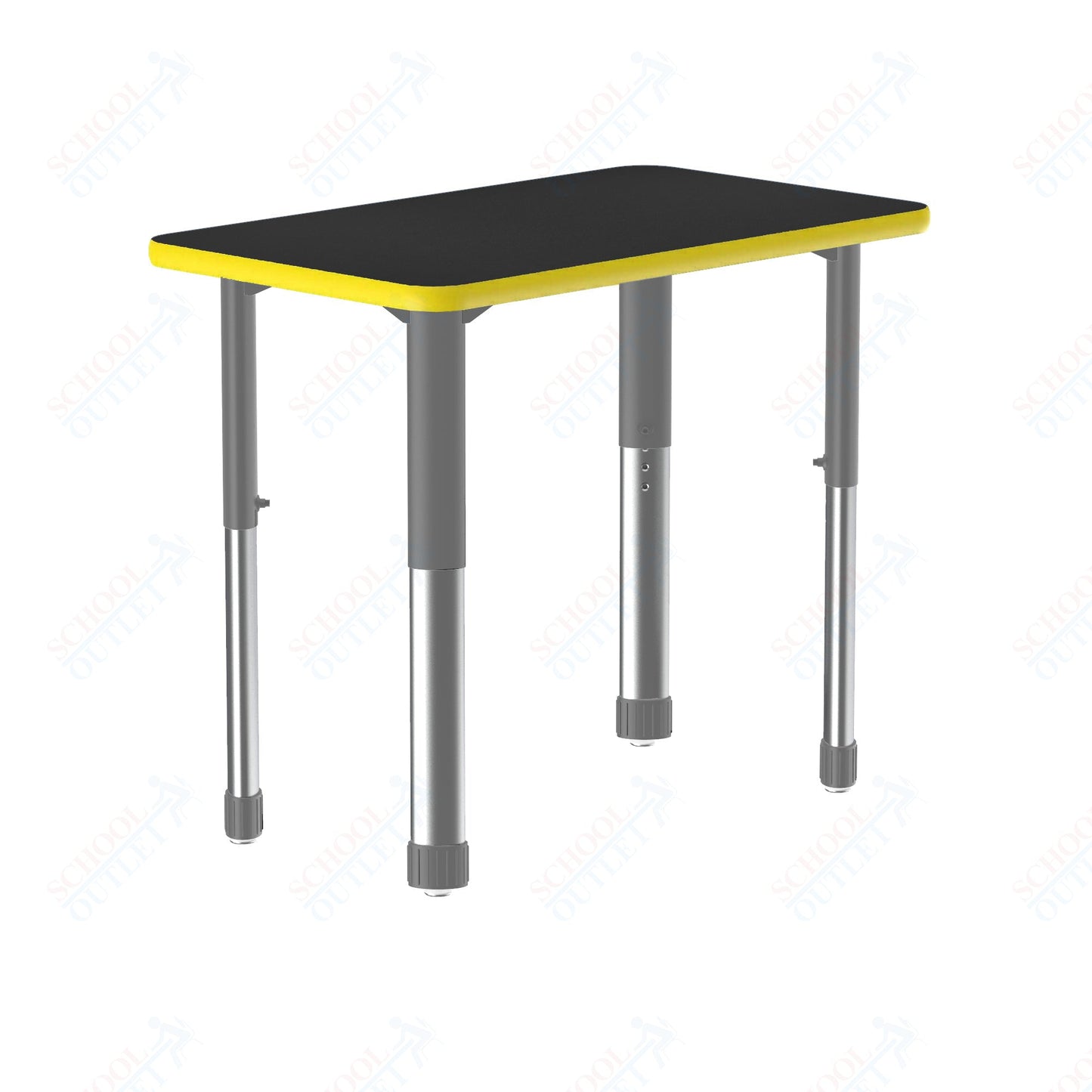 Correll Rectangular Deluxe High Pressure Collaborative Desk 27"W x 20"L x 25 - 35"H Adjustable Height (COR - AD2027 - REC - XX) - SchoolOutlet
